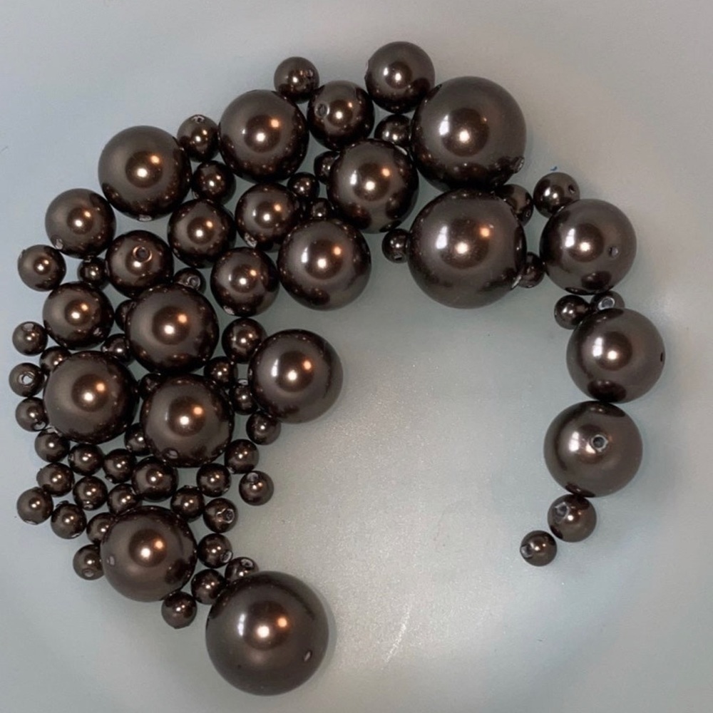 NEW BROWN SWAROVSKI PEARLS - Round assorted sizes